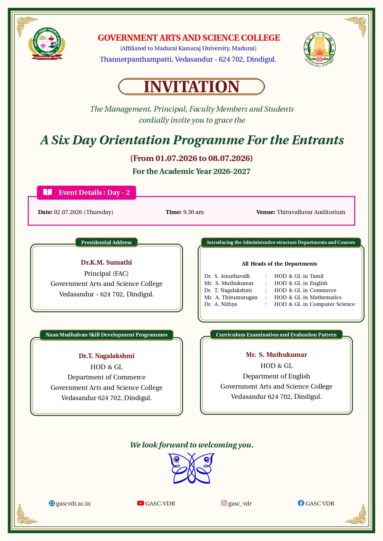 A Six Day Orientation Programme For the Freshers - Day 2