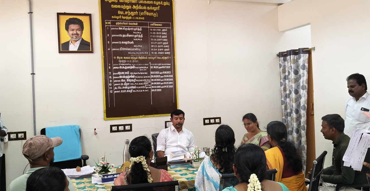 Minister V. Sampath Kumar Inspects Social Justice Hostel Construction